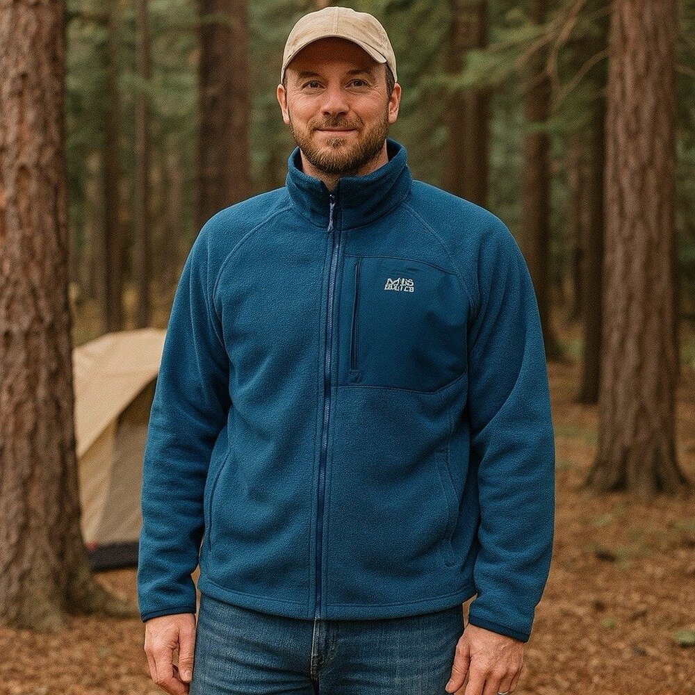 REI Co-op Turquoise Blue Zipup Jacket Outdoors Utility Hiking‎ Camping XL